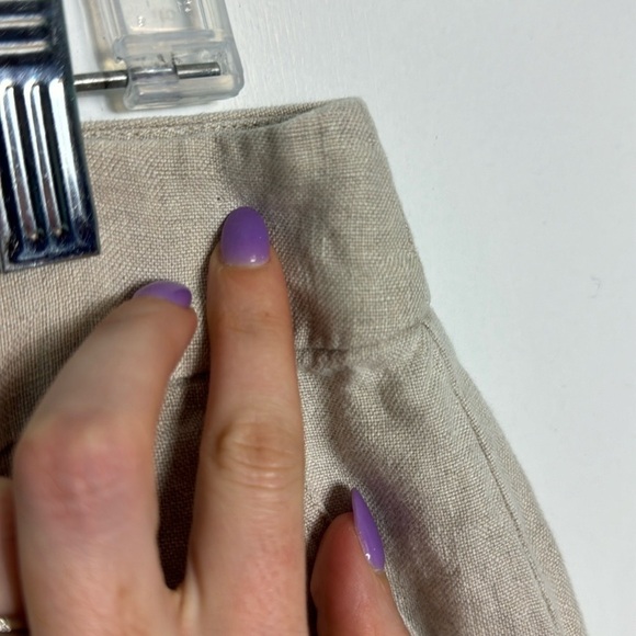 Talbots 100% Linen Tan Straight Leg Pants Trousers Size 12 - Picture 11 of 11